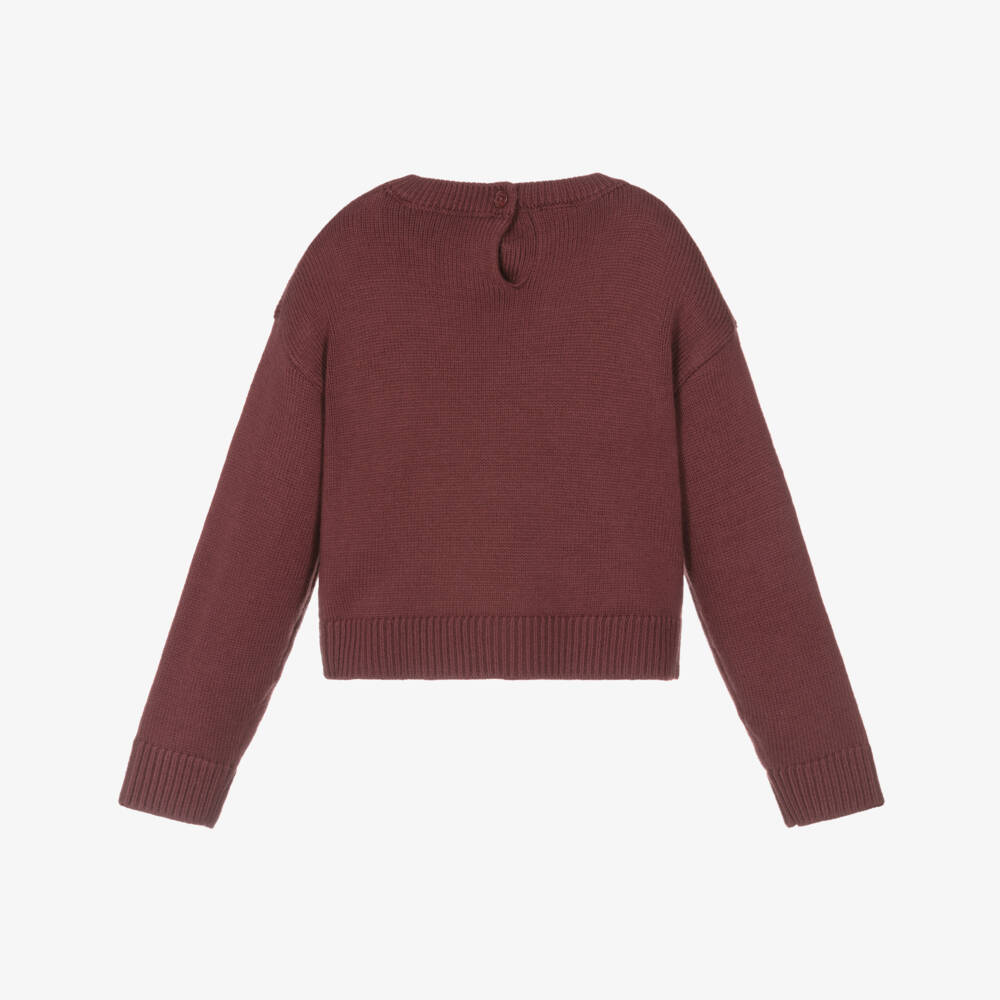 iDO-Red Heart Print Sweater | Childrensalon Outlet