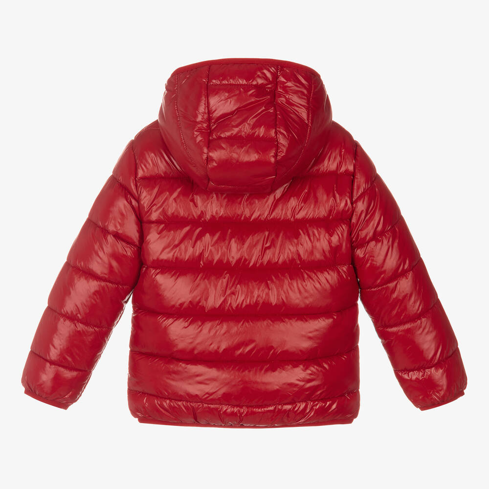 Red patent puffer jacket shop