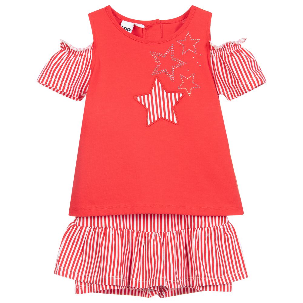 iDO Baby - Red Jersey Shorts Set | Childrensalon
