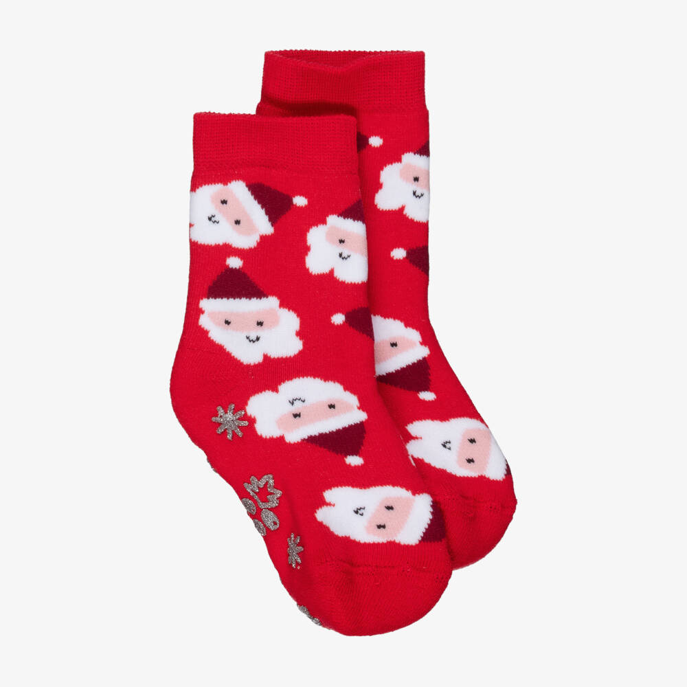 iDO-Red Santa Cotton Socks | Childrensalon Outlet