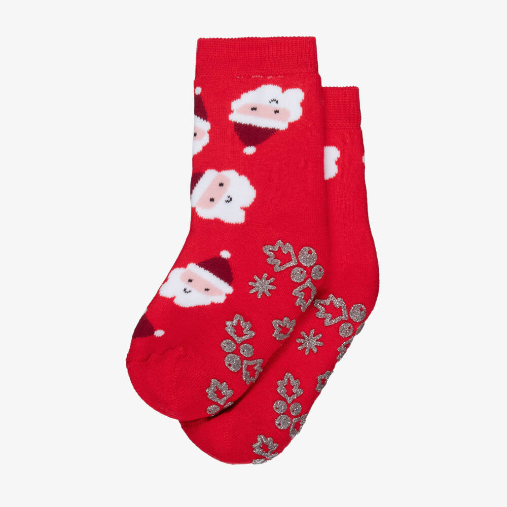 iDO-Red Santa Cotton Socks | Childrensalon Outlet