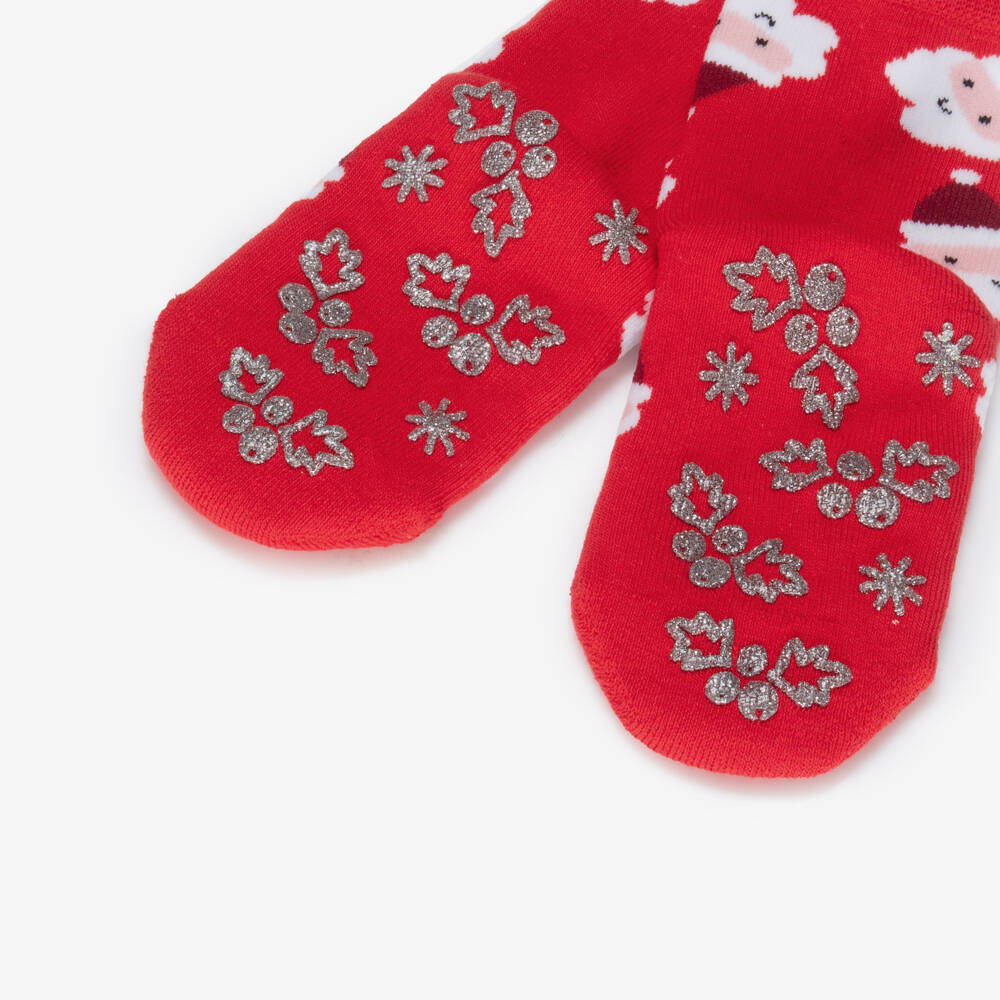 iDO-Red Santa Cotton Socks | Childrensalon Outlet