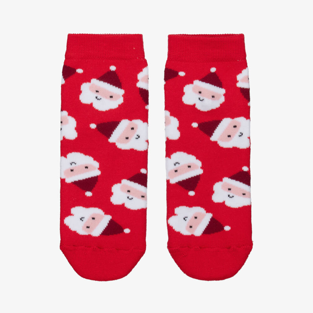 iDO-Red Santa Cotton Socks | Childrensalon Outlet