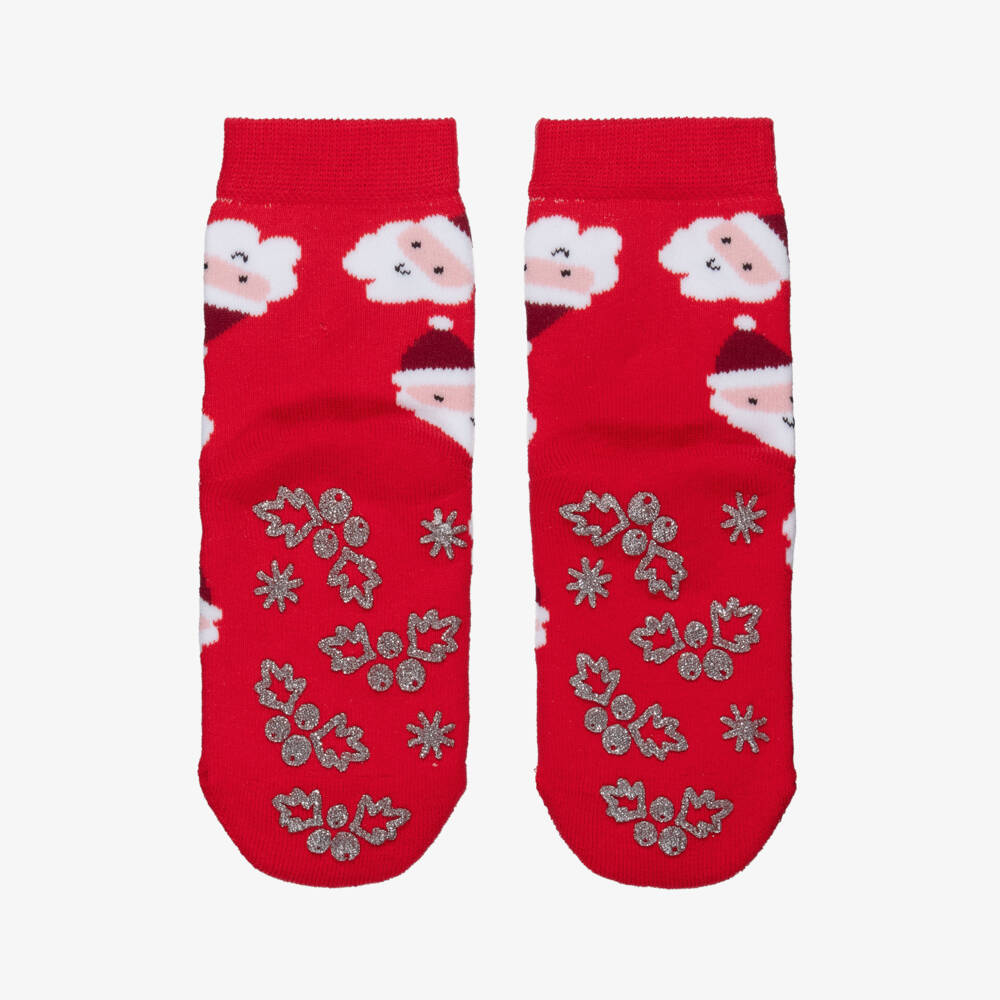 iDO-Red Santa Cotton Socks | Childrensalon Outlet