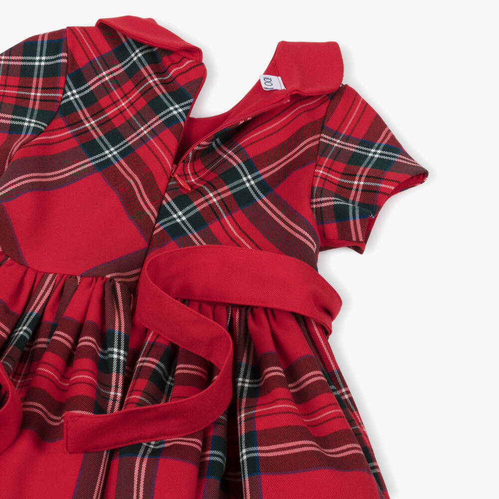 iDO-Red Tartan Dress | Childrensalon Outlet