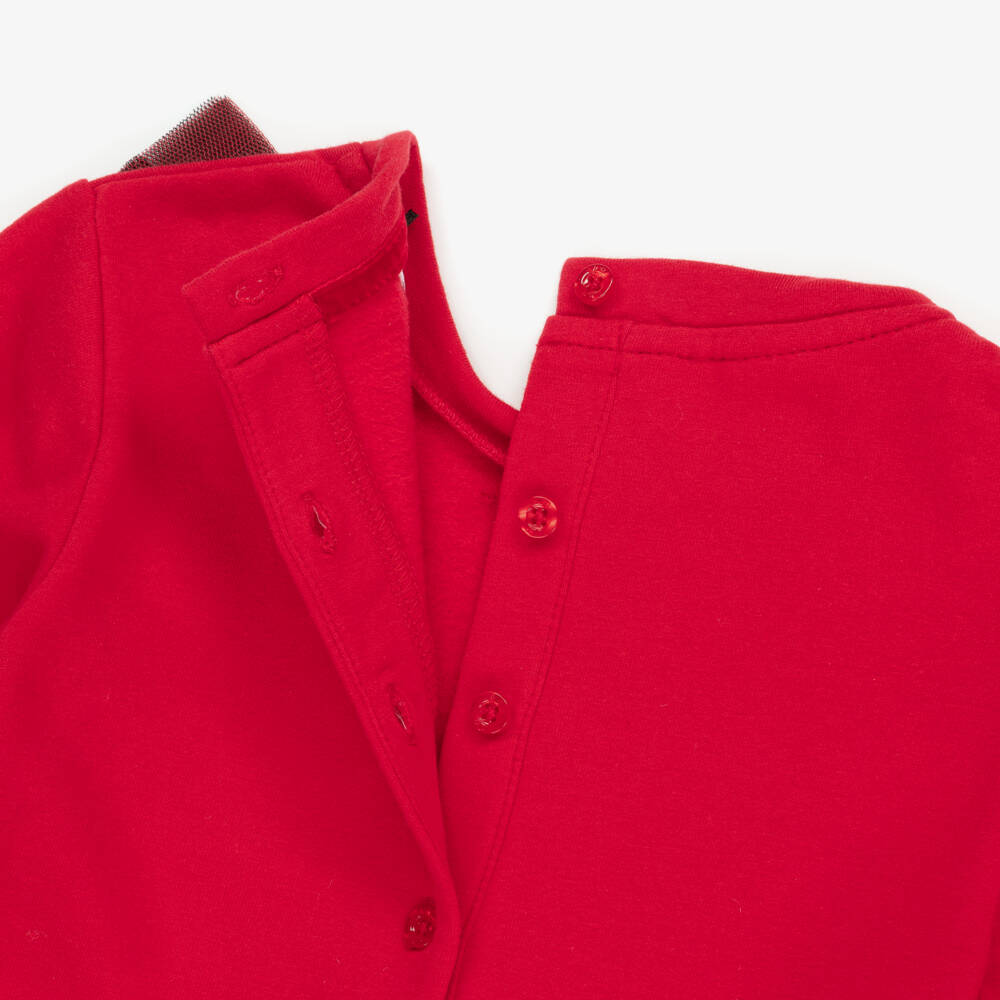 iDO-Red Tartan Jersey Dress | Childrensalon Outlet