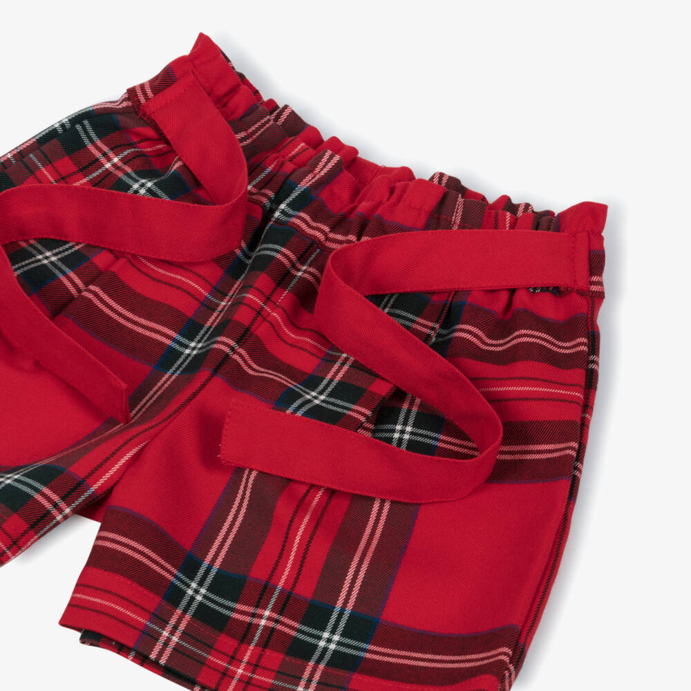 iDO-Red Tartan Shorts | Childrensalon Outlet