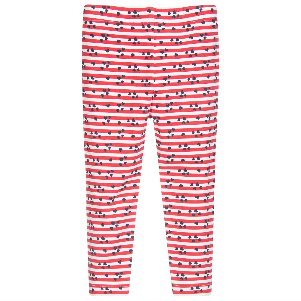 iDO Baby Red White Striped Leggings Childrensalon Outlet