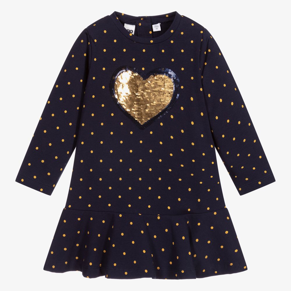 iDO Baby - Reversible Sequin Cotton Dress | Childrensalon