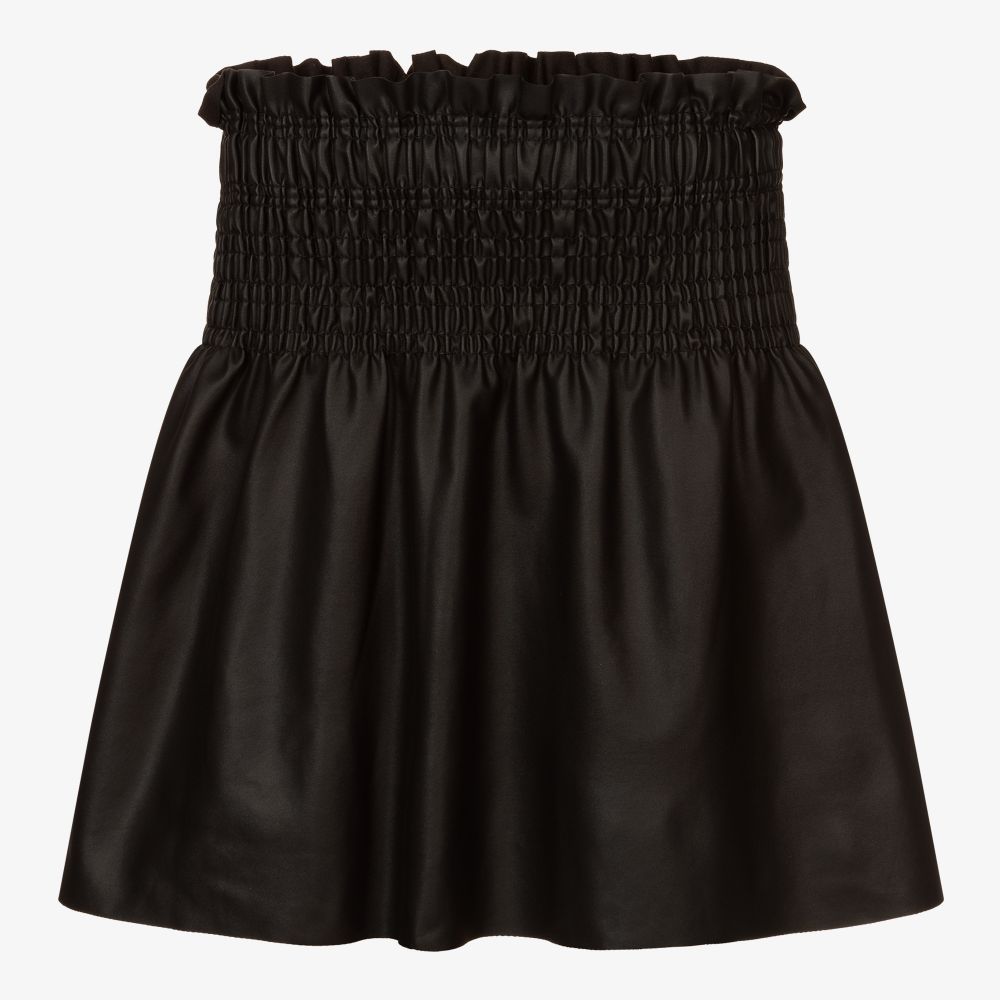 iDO Junior - Teen Black Faux Leather Skirt | Childrensalon