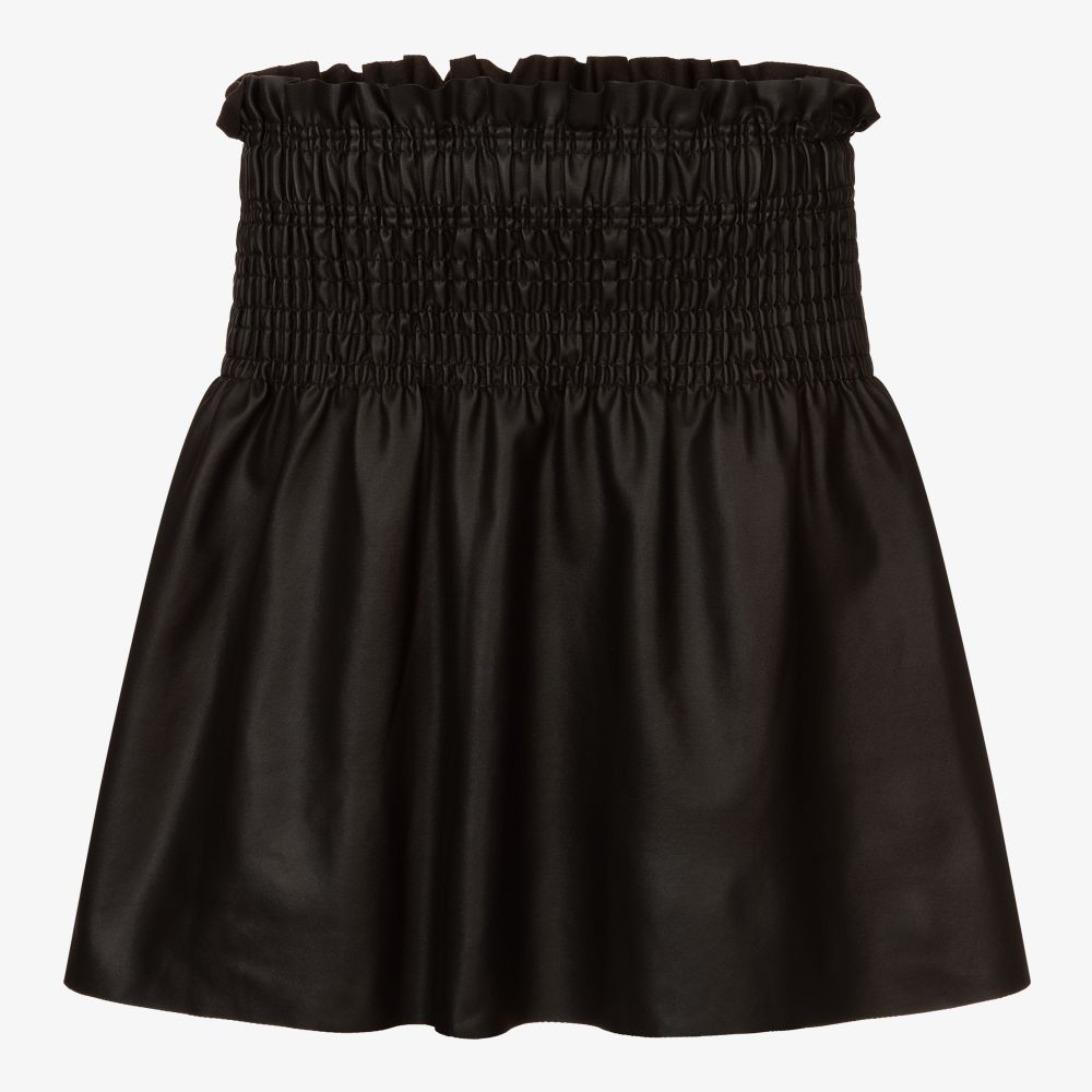 iDO Junior Teen Black Faux Leather Skirt Childrensalon Outlet