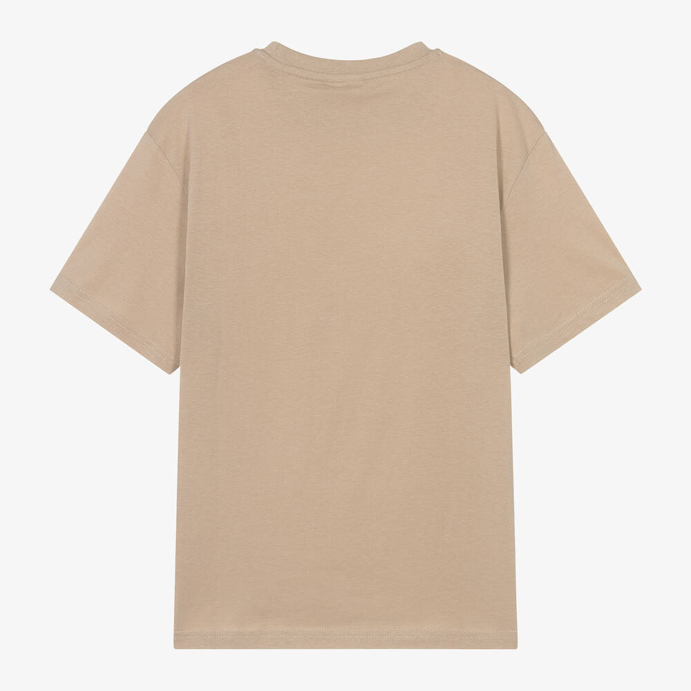 iDO Junior-Teen Boys Beige Cotton T-Shirt | Childrensalon Outlet