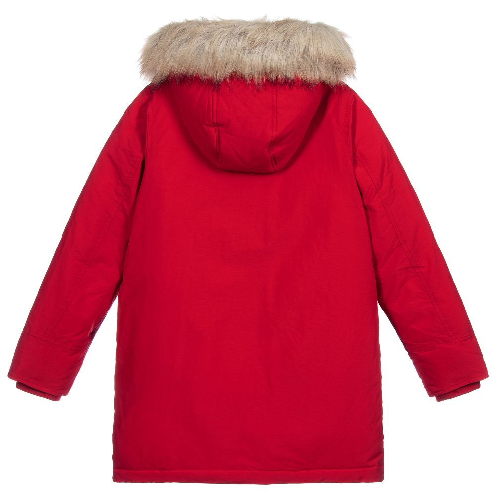 iDO Junior-Teen Red Parka Coat | Childrensalon Outlet