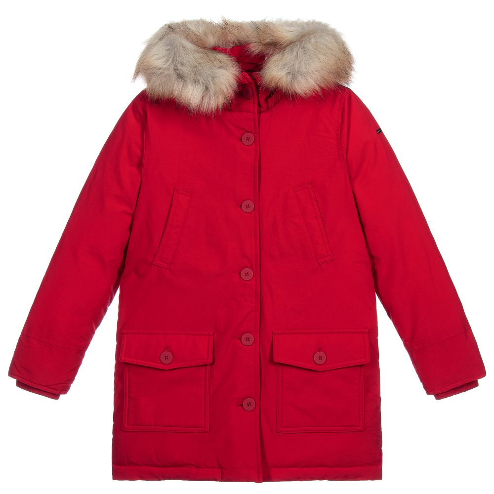 iDO Junior - Teen Red Parka Coat | Childrensalon