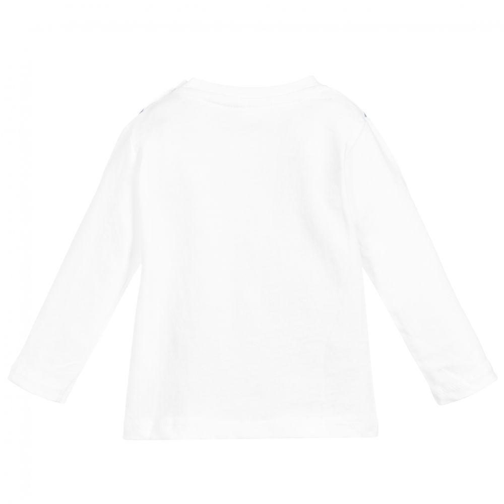 iDO Mini-توب قطن لون أبيض وأزرق للأطفال | Childrensalon Outlet