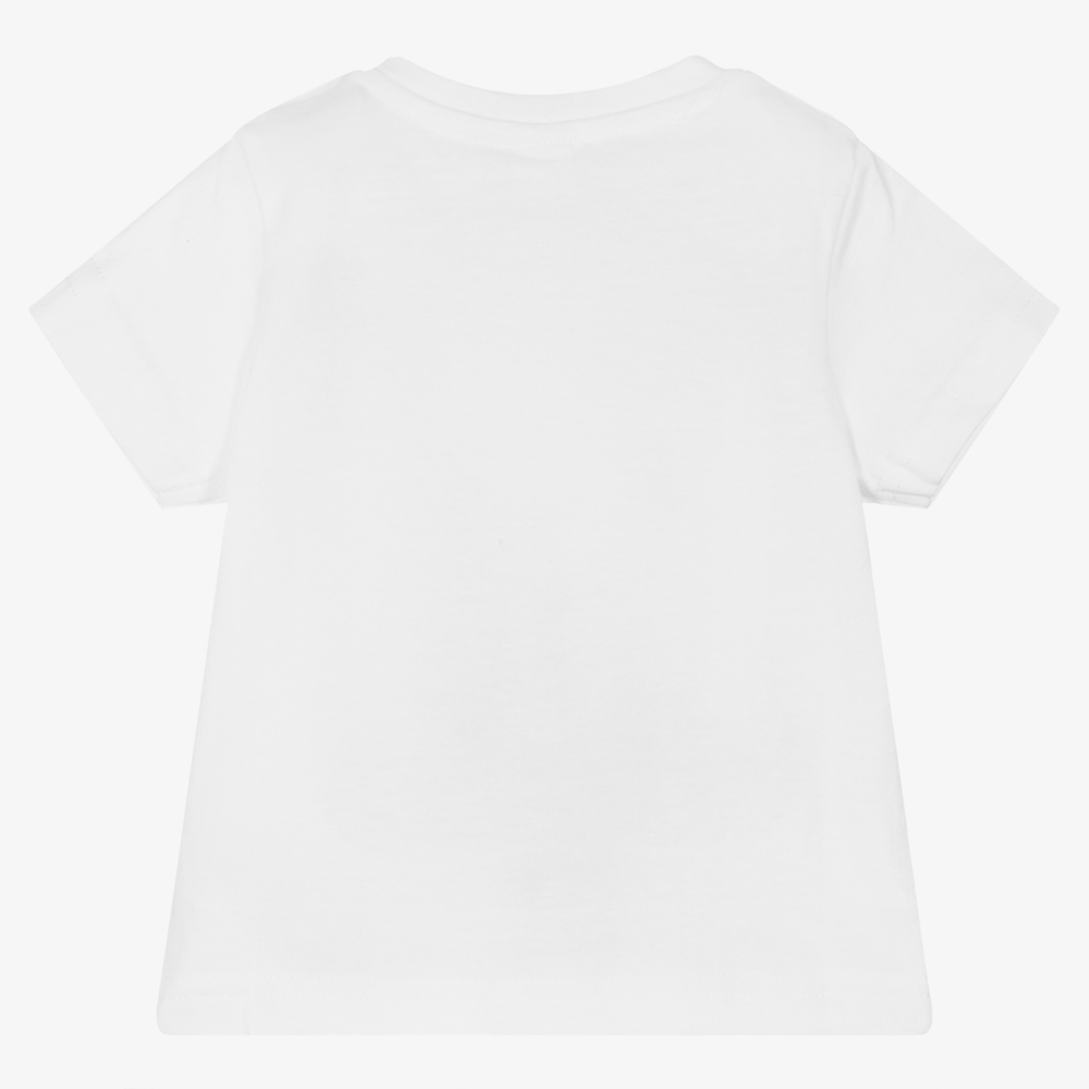 iDO Mini-White Cotton Baby T-Shirt | Childrensalon Outlet