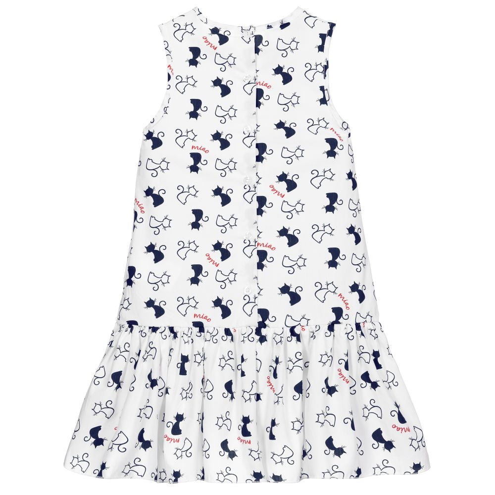 Simple white cotton dress store