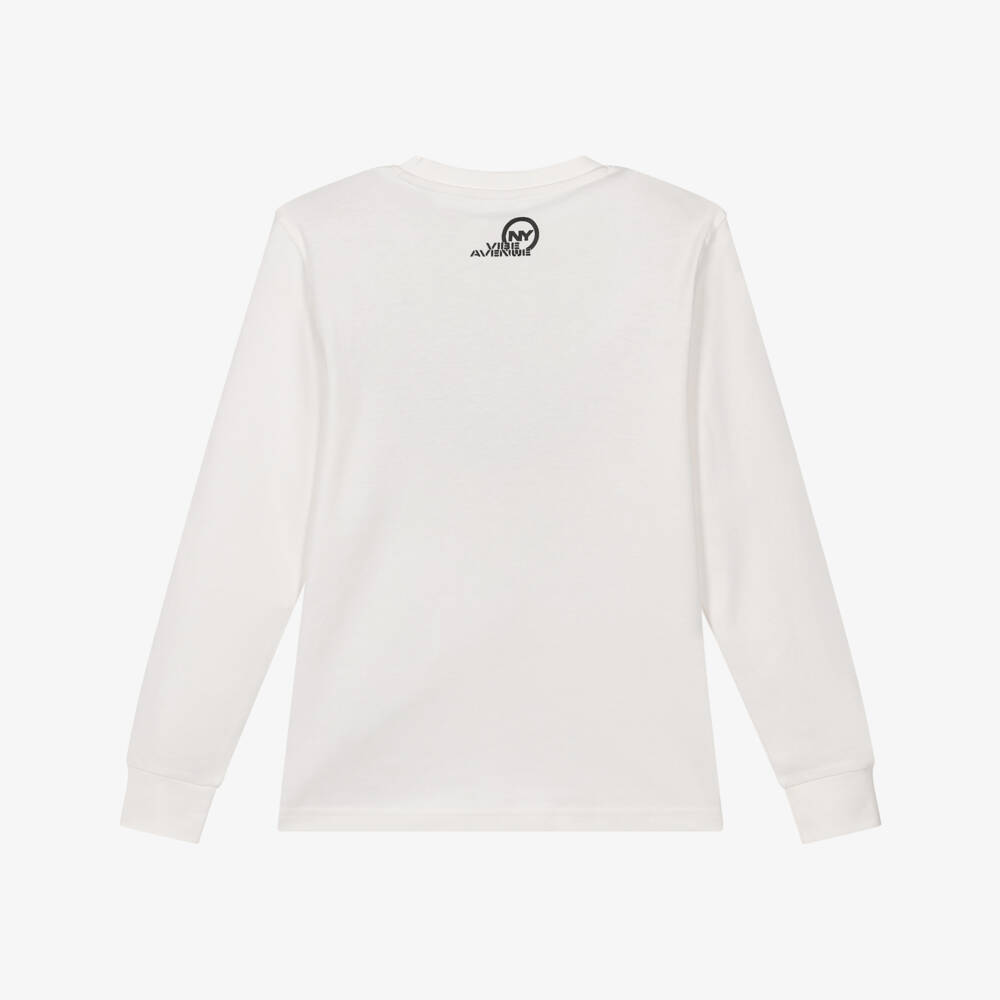 iDO-White Graphic Ls T-shirt | Childrensalon Outlet