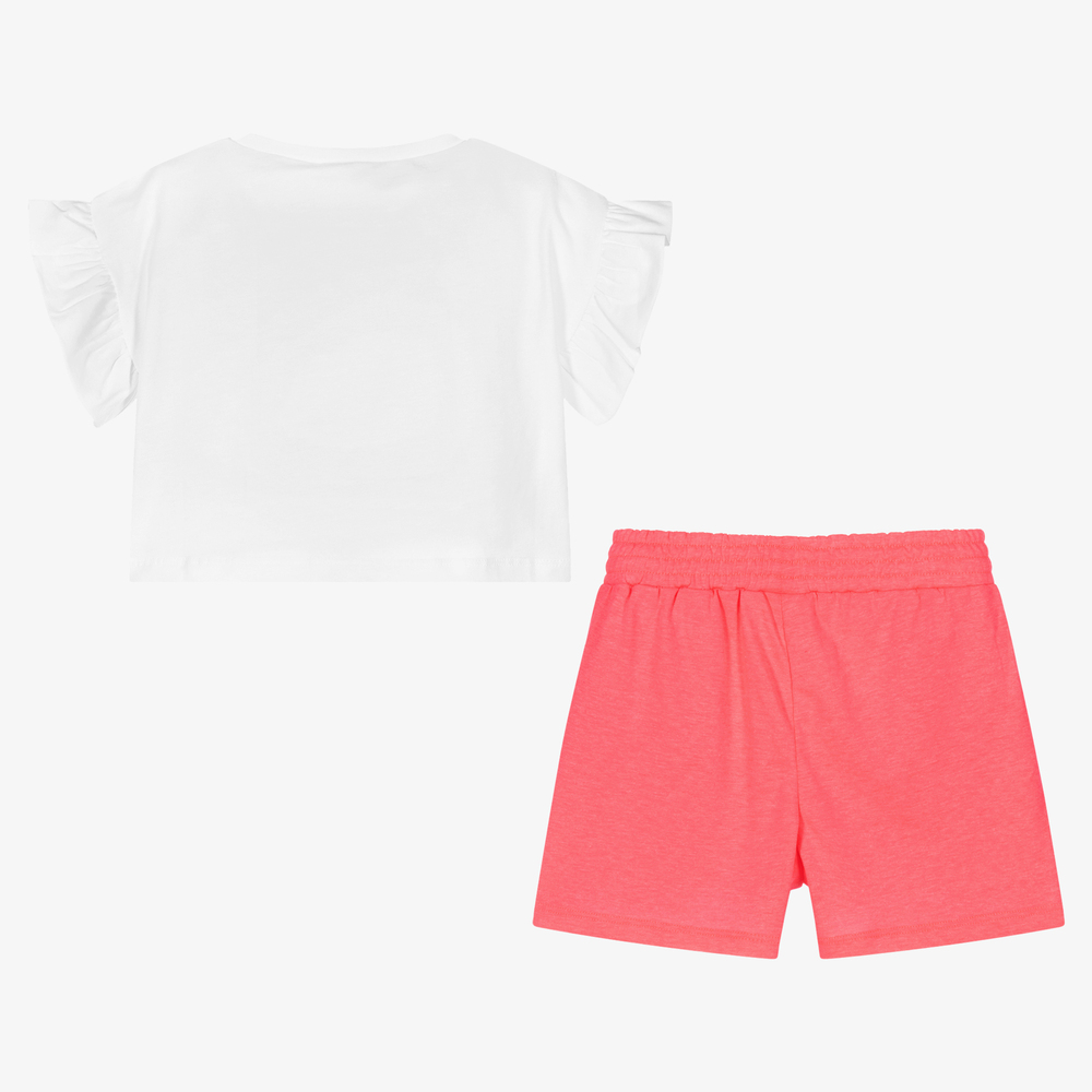 iDO Малыши-Белый топ и неоново-розовые шорты | Childrensalon Outlet