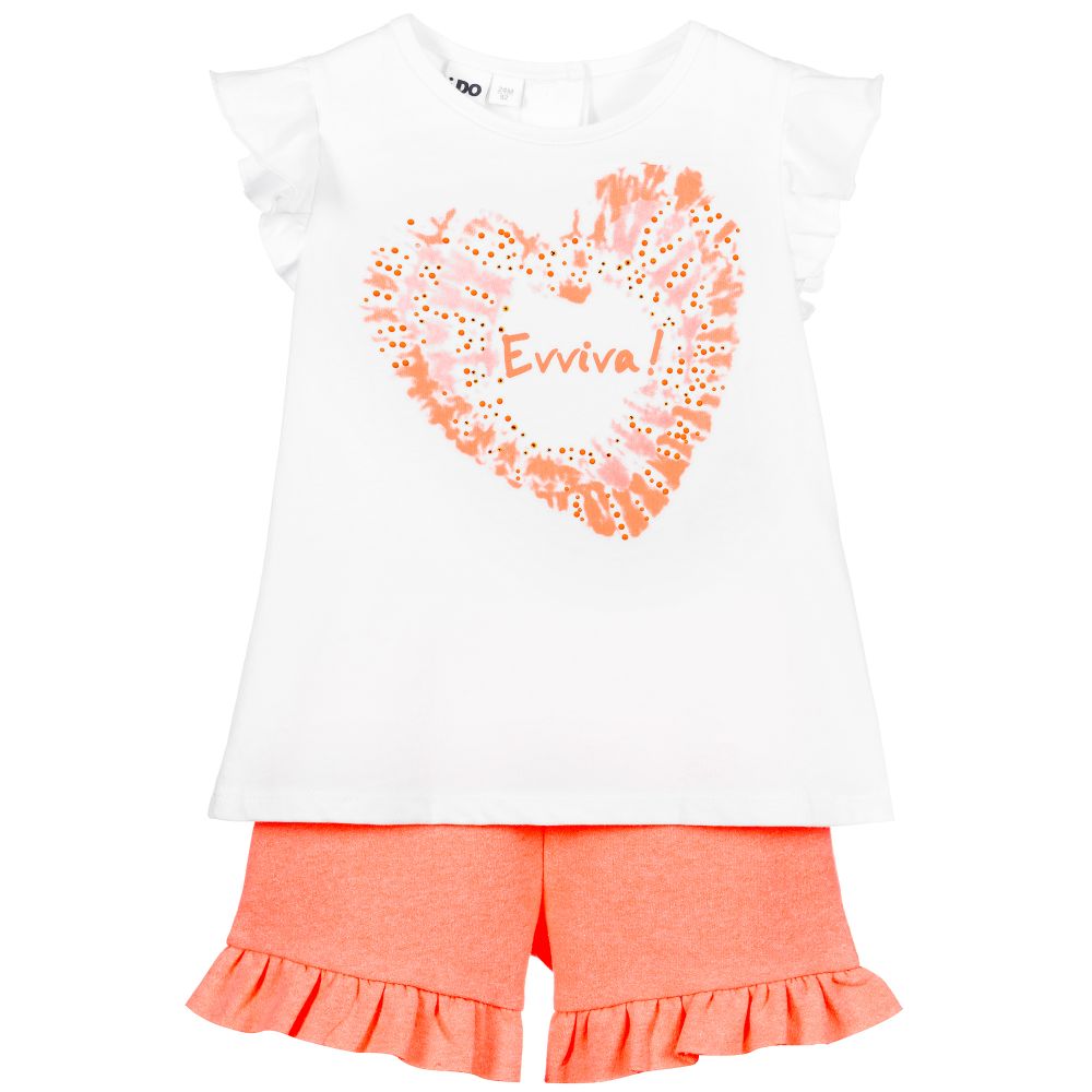 iDO Baby - Ensemble short blanc et rose | Childrensalon