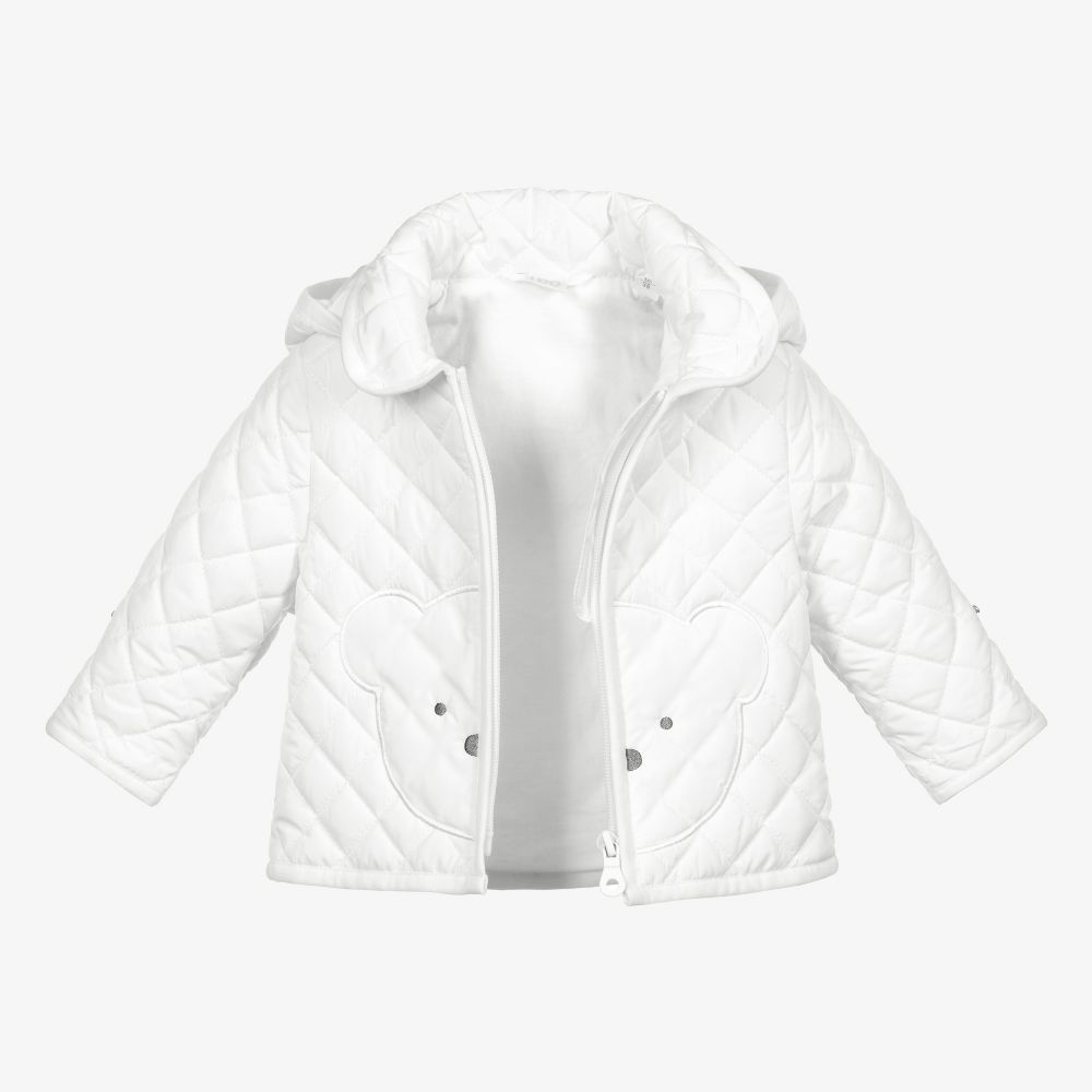 iDO Mini White Quilted Baby Jacket