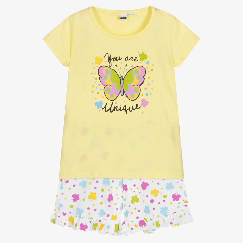 iDO Baby Yellow Butterfly Short Pyjamas Childrensalon Outlet