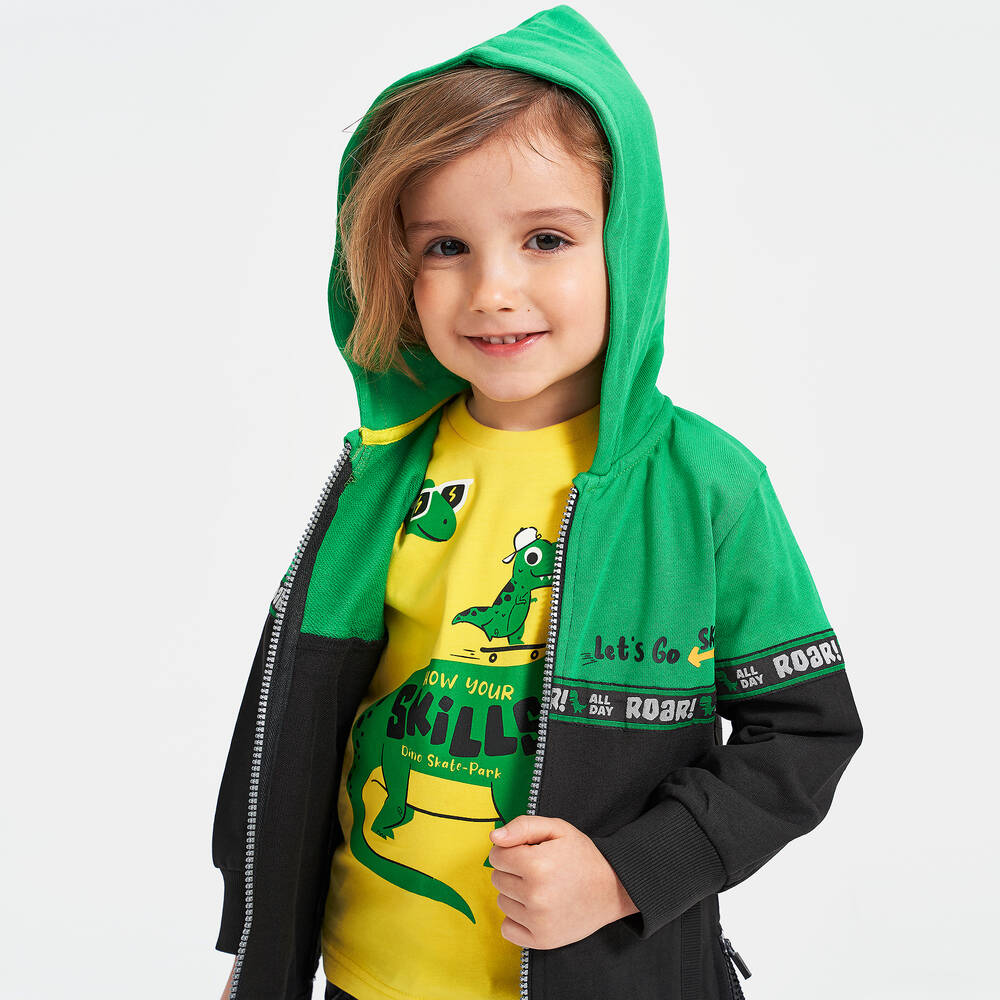 iDO Baby-Yellow Cotton Dino Top | Childrensalon Outlet