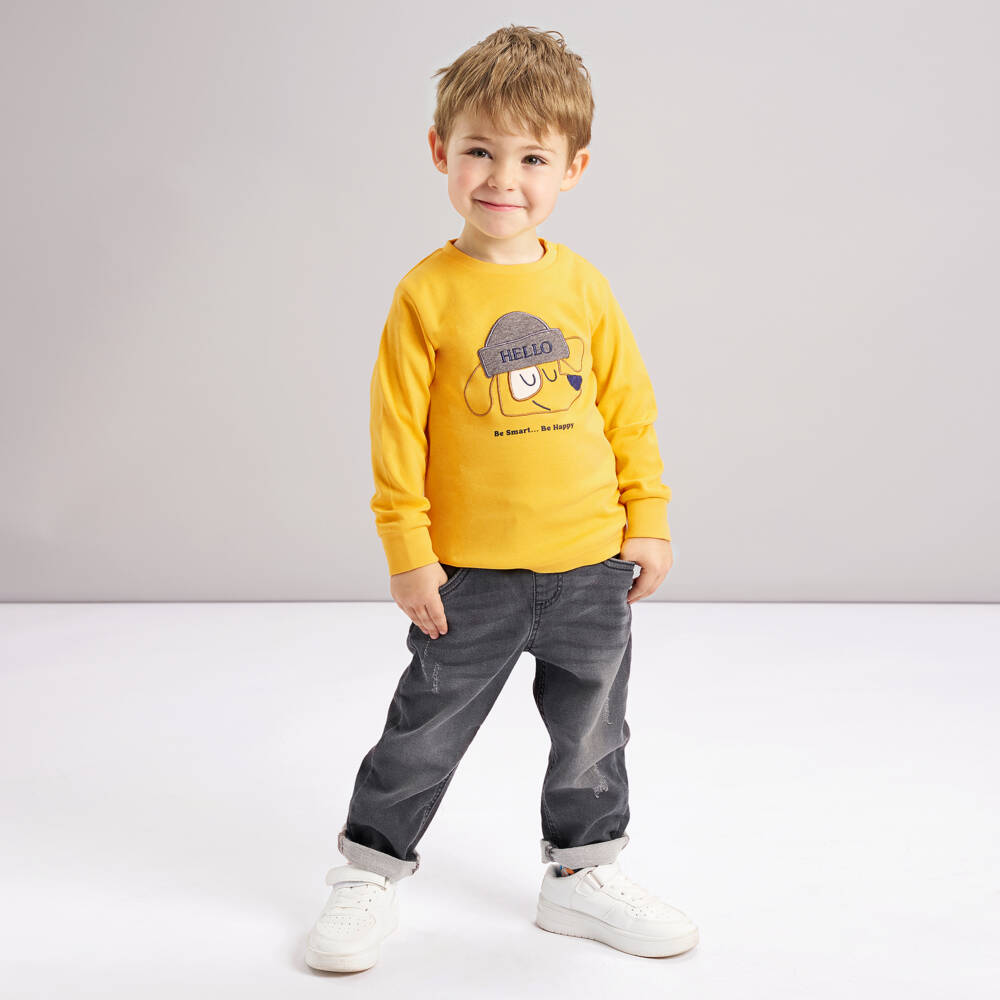 iDO-Yellow Dog LS Top | Childrensalon Outlet