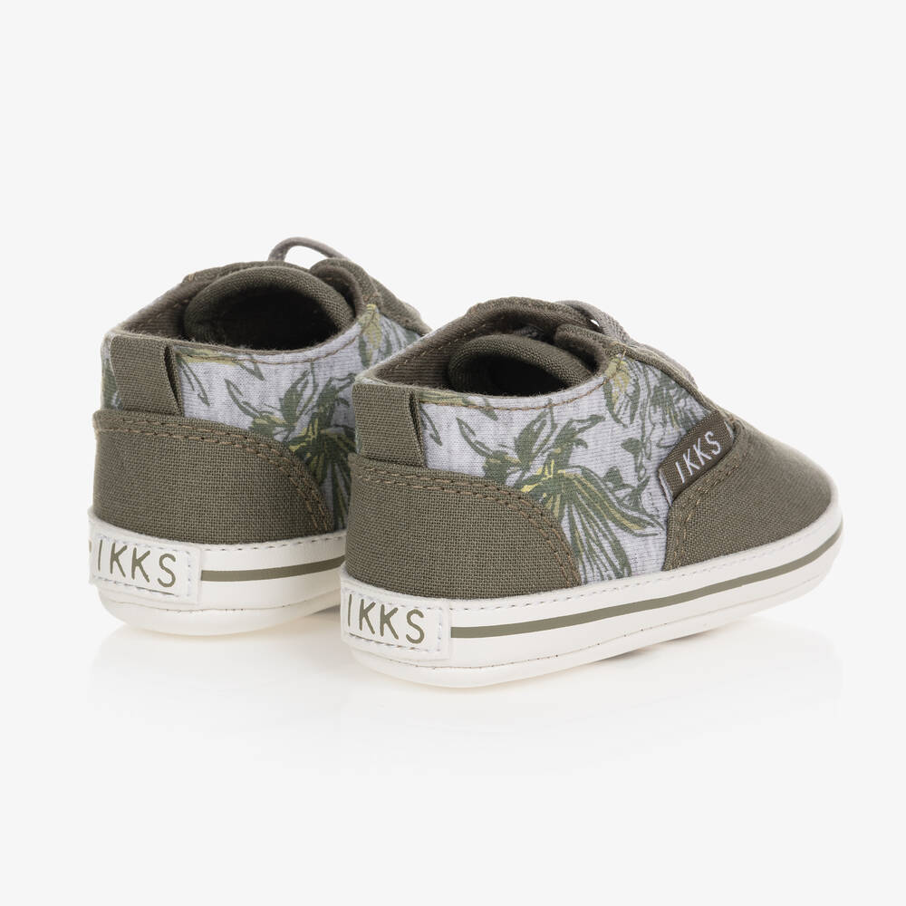 آي كيه كيه إس-Baby Boys Khaki Green Pre-Walkers | Childrensalon Outlet