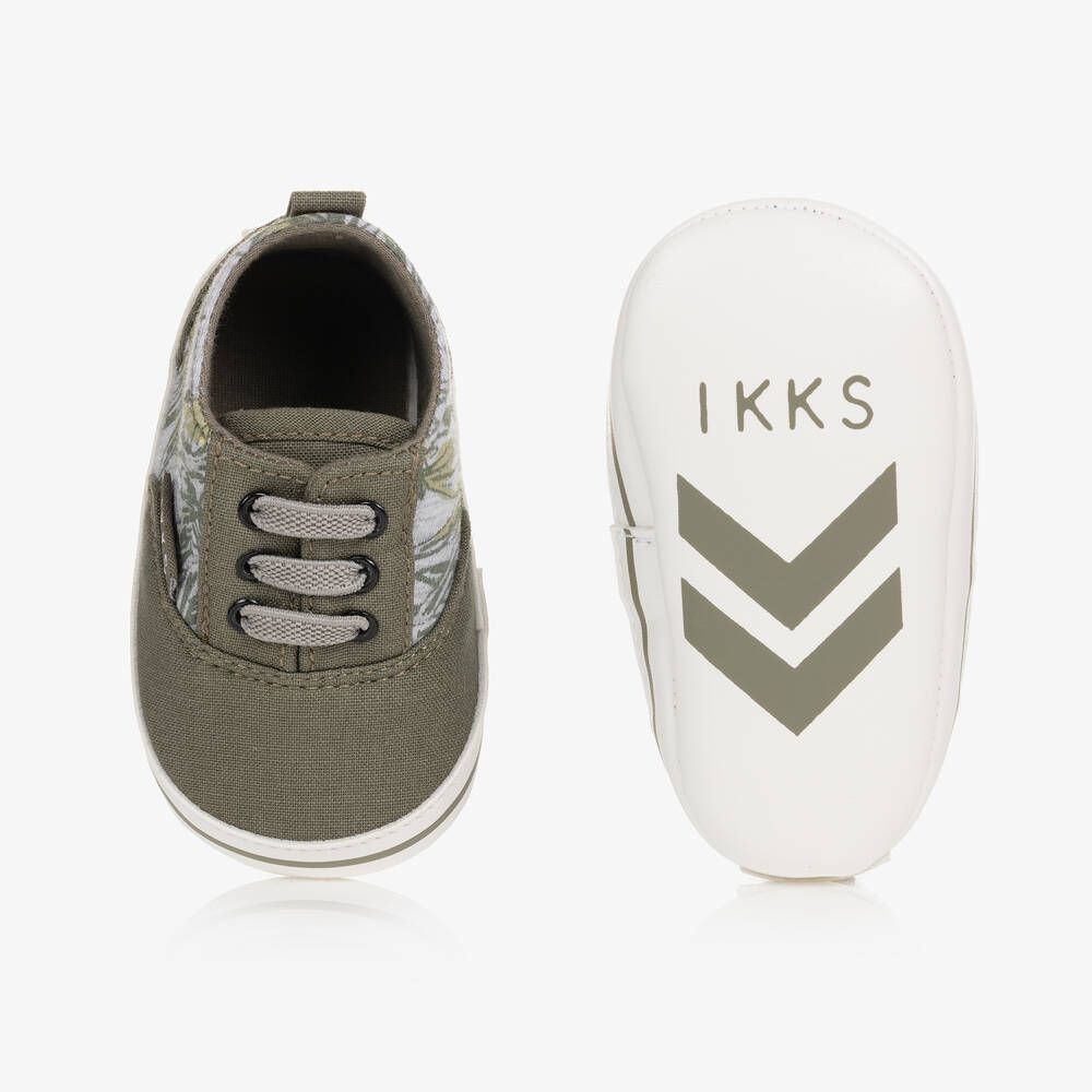 آي كيه كيه إس-Baby Boys Khaki Green Pre-Walkers | Childrensalon Outlet