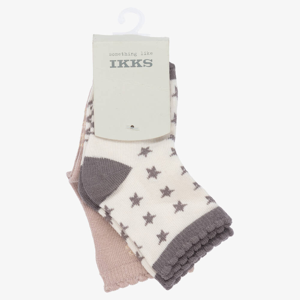 IKKS Baby Girls Cotton Socks (2 Pack) Childrensalon Outlet