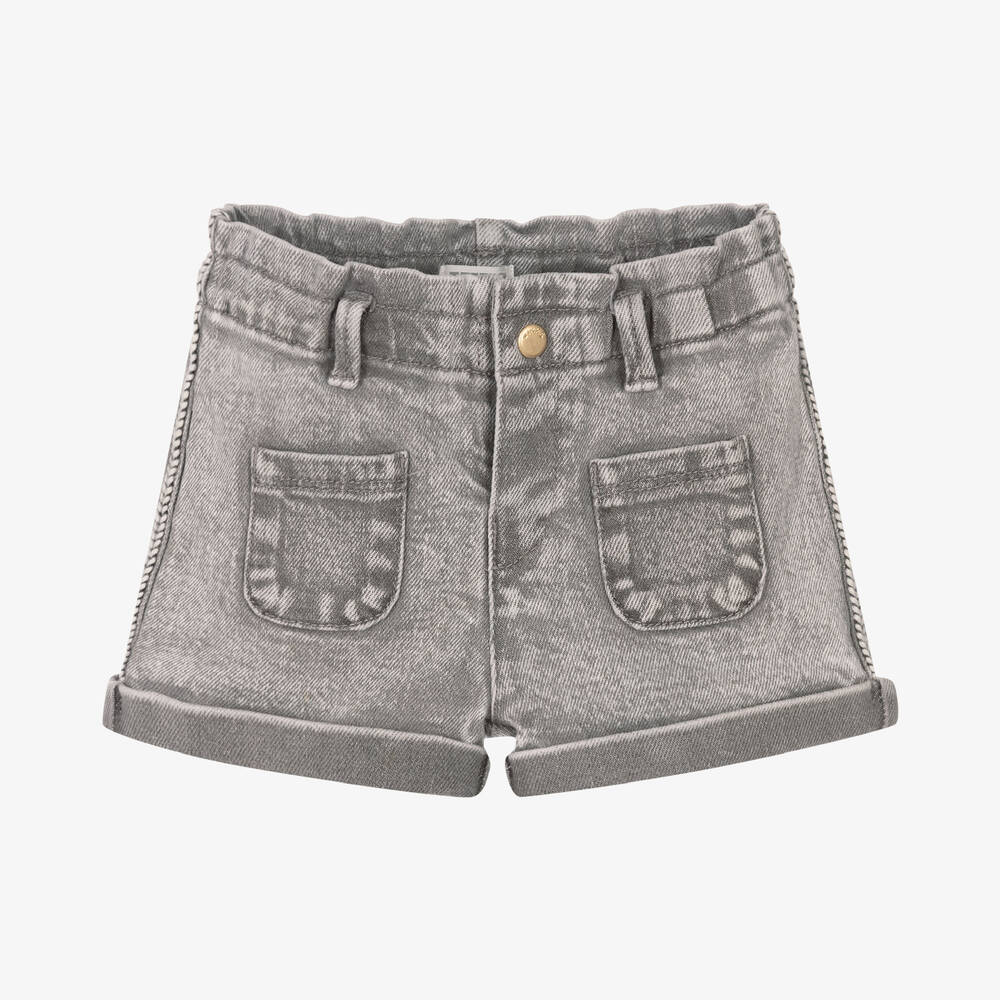 White denim shorts for baby girl new arrivals