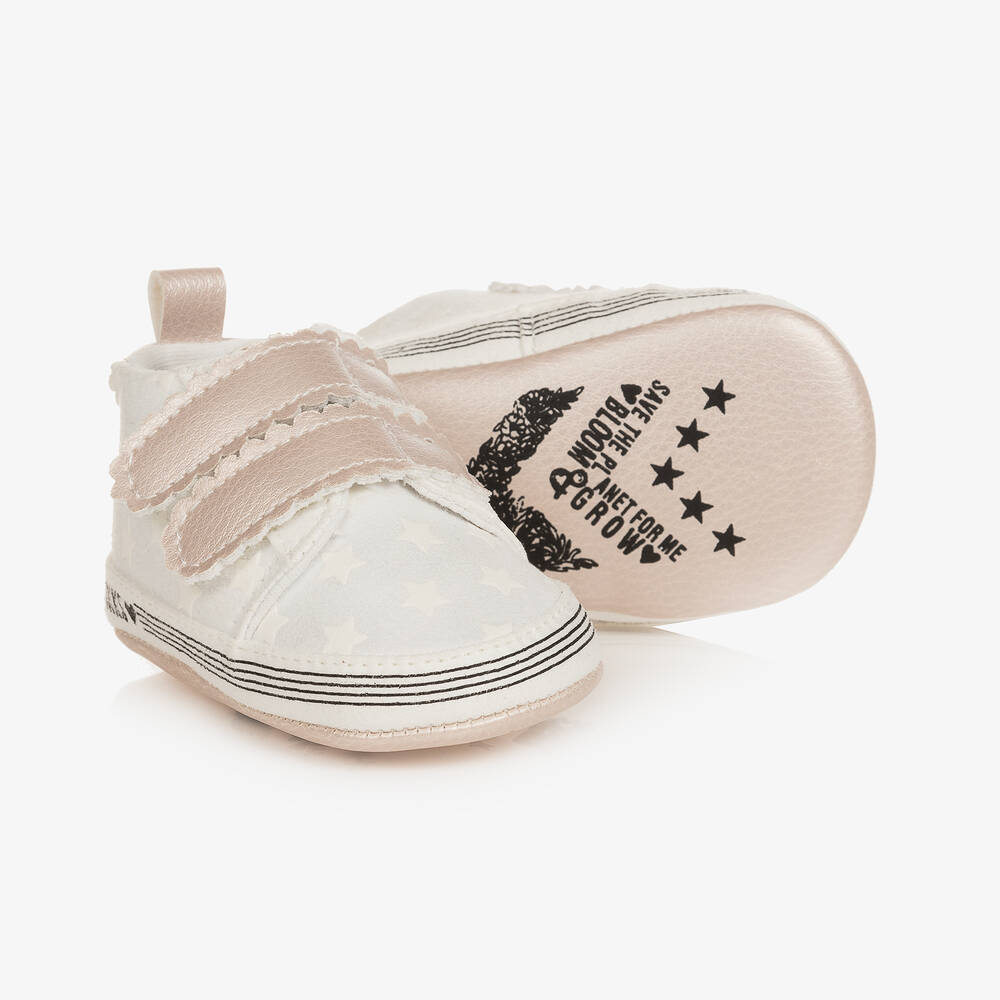 IKKS - Baby Girls White & Pink Pre-Walkers | Childrensalon