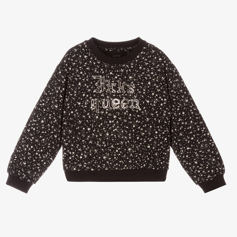 IKKS - Schwarzes Rock Queen Sweatshirt | Childrensalon