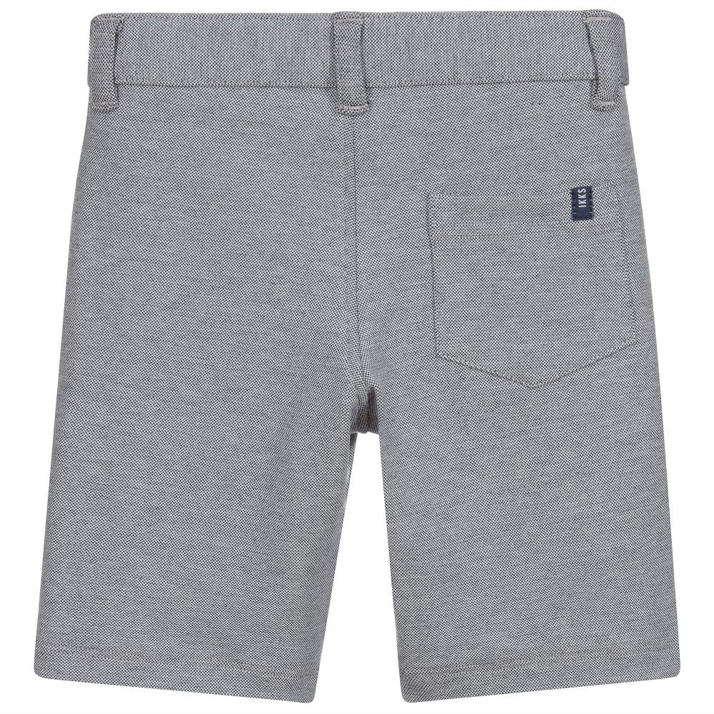 IKKS-Blue & White Jersey Shorts | Childrensalon Outlet