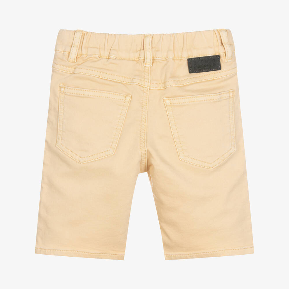 IKKS-Boys Beige Cotton Jersey Shorts | Childrensalon Outlet
