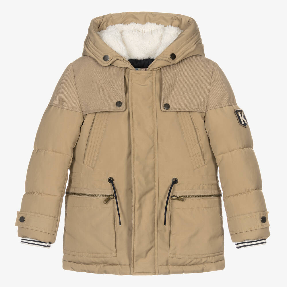 IKKS - Boys Beige Parka Coat | Childrensalon