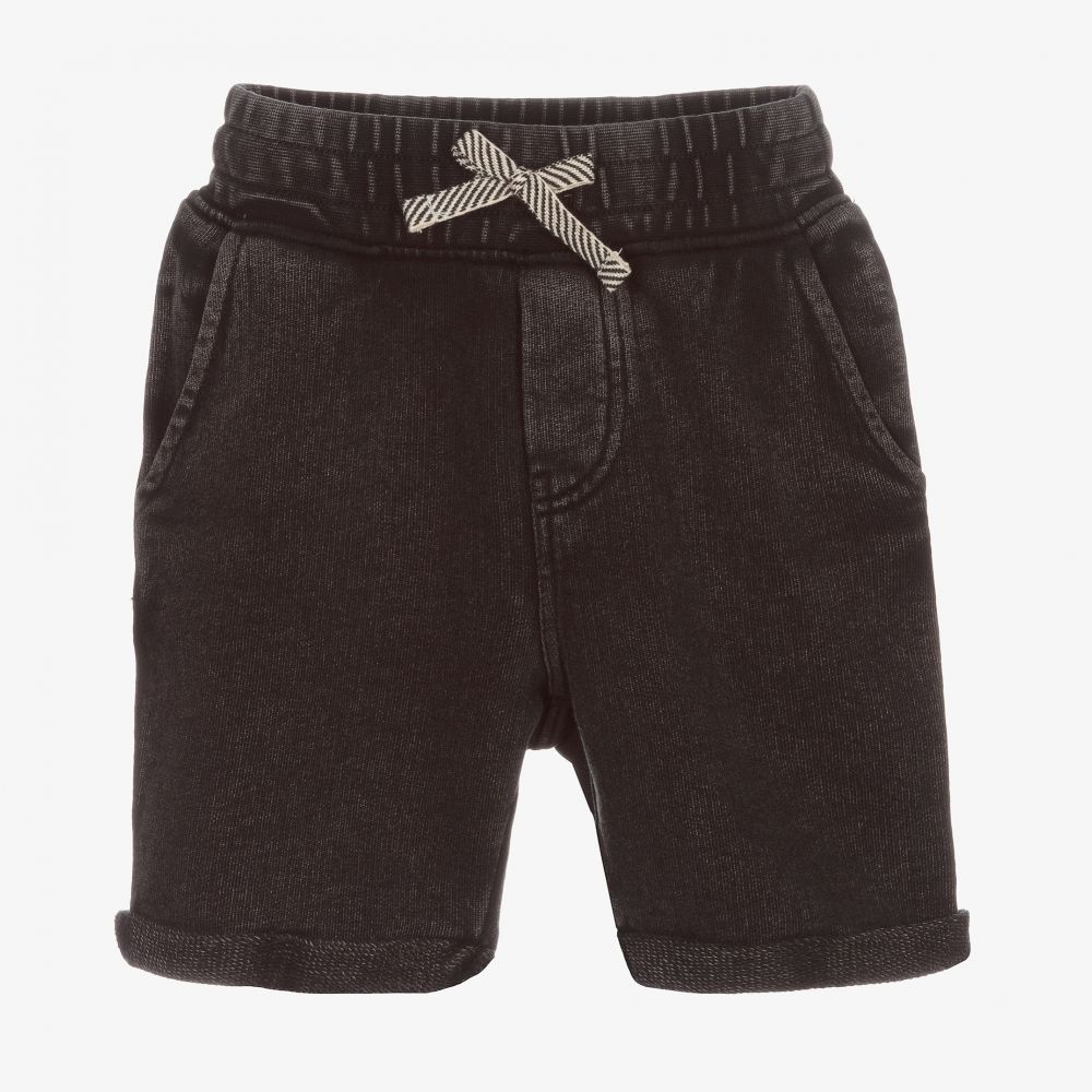 IKKS Boys Black Jersey Shorts Childrensalon Outlet