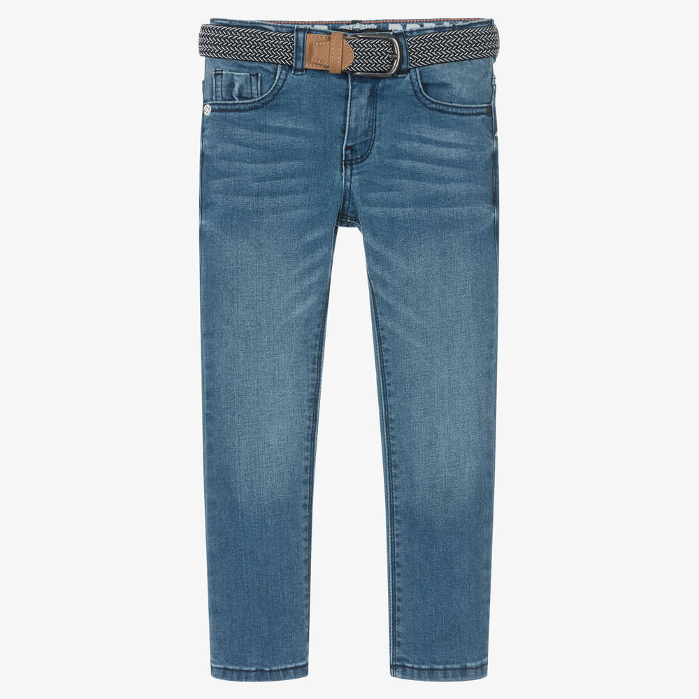 IKKS - Boys Blue Cotton Denim Jeans | Childrensalon