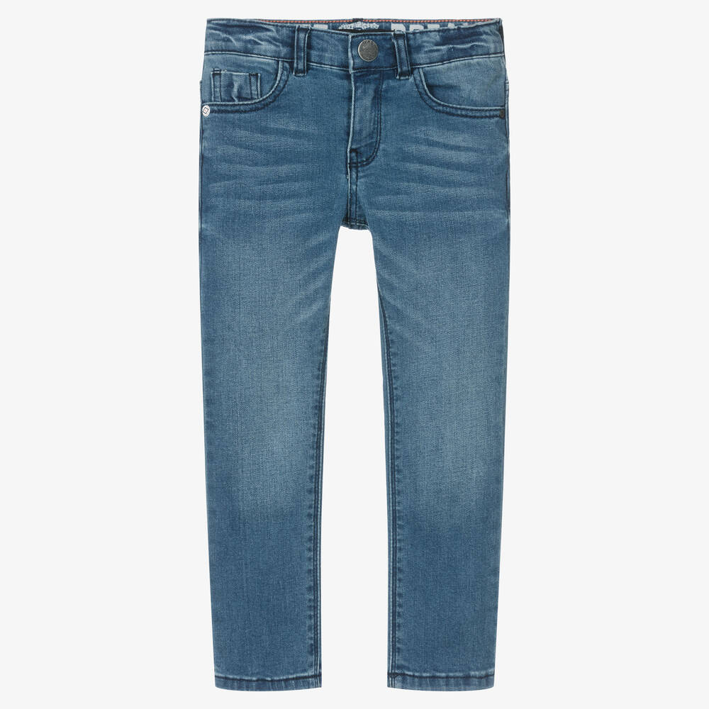 IKKS-Boys Blue Cotton Denim Jeans | Childrensalon Outlet