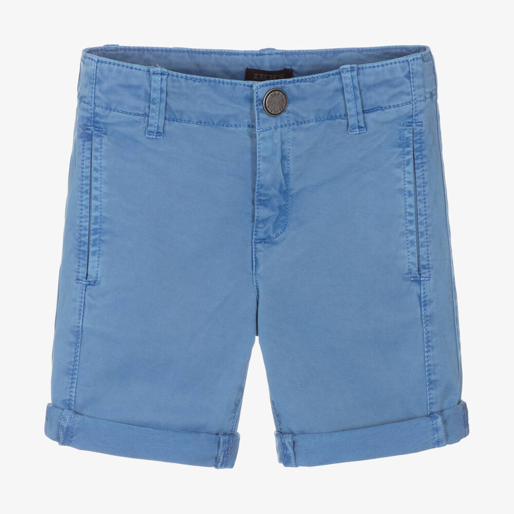 IKKS - Boys Blue Cotton Shorts | Childrensalon