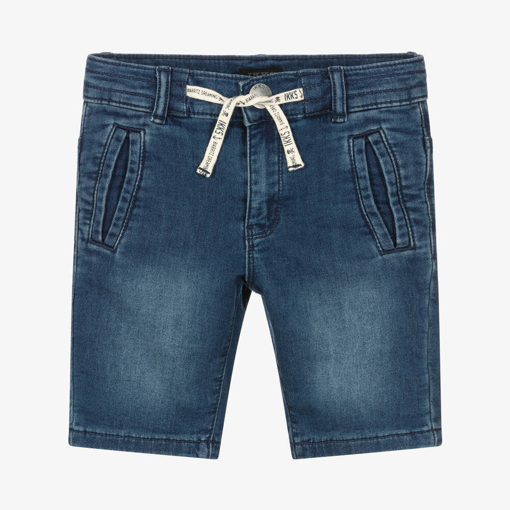 IKKS - Boys Blue Cotton Shorts | Childrensalon