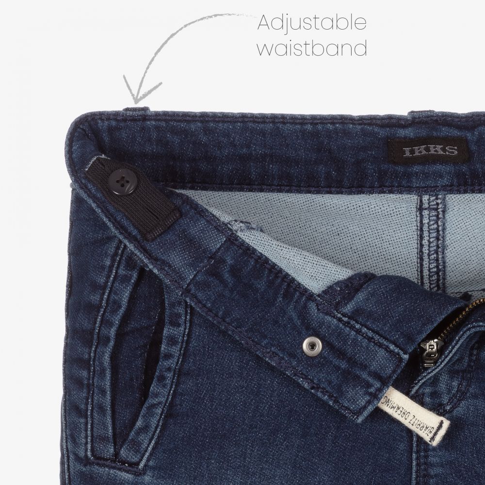 IKKS-Boys Blue Denim Shorts | Childrensalon Outlet