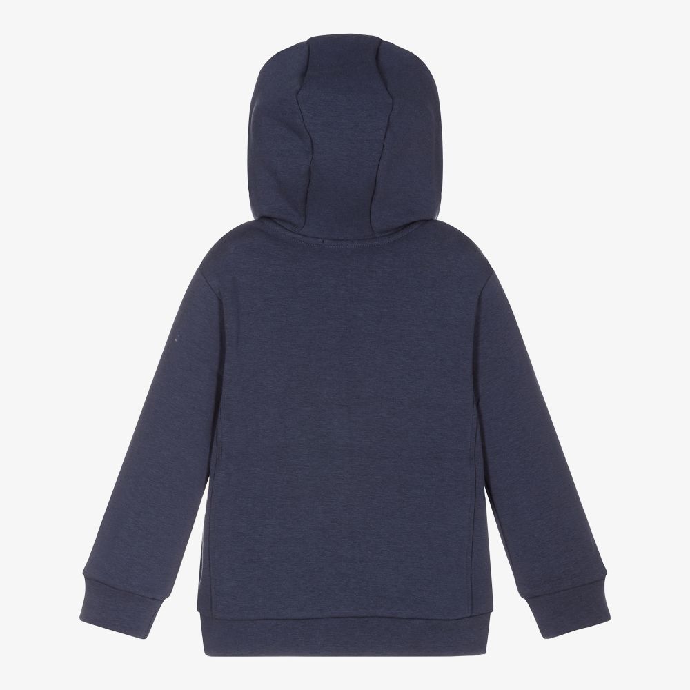 IKKS-Boys Blue Hooded Zip-up Top | Childrensalon Outlet