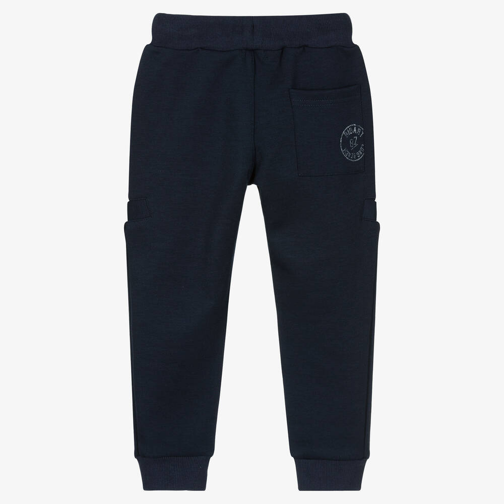 IKKS Boys Blue Logo Tape Joggers