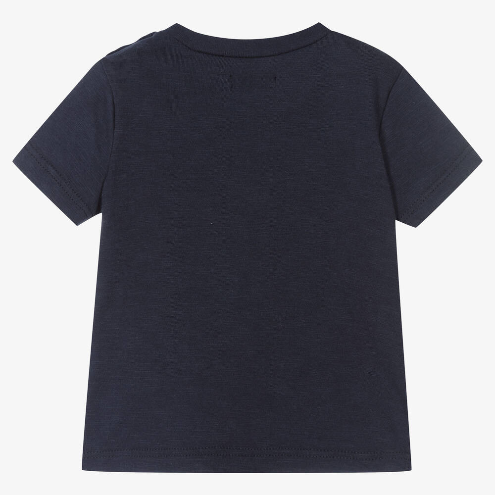 IKKS-Boys Blue Surfboard Cotton T-Shirt | Childrensalon Outlet
