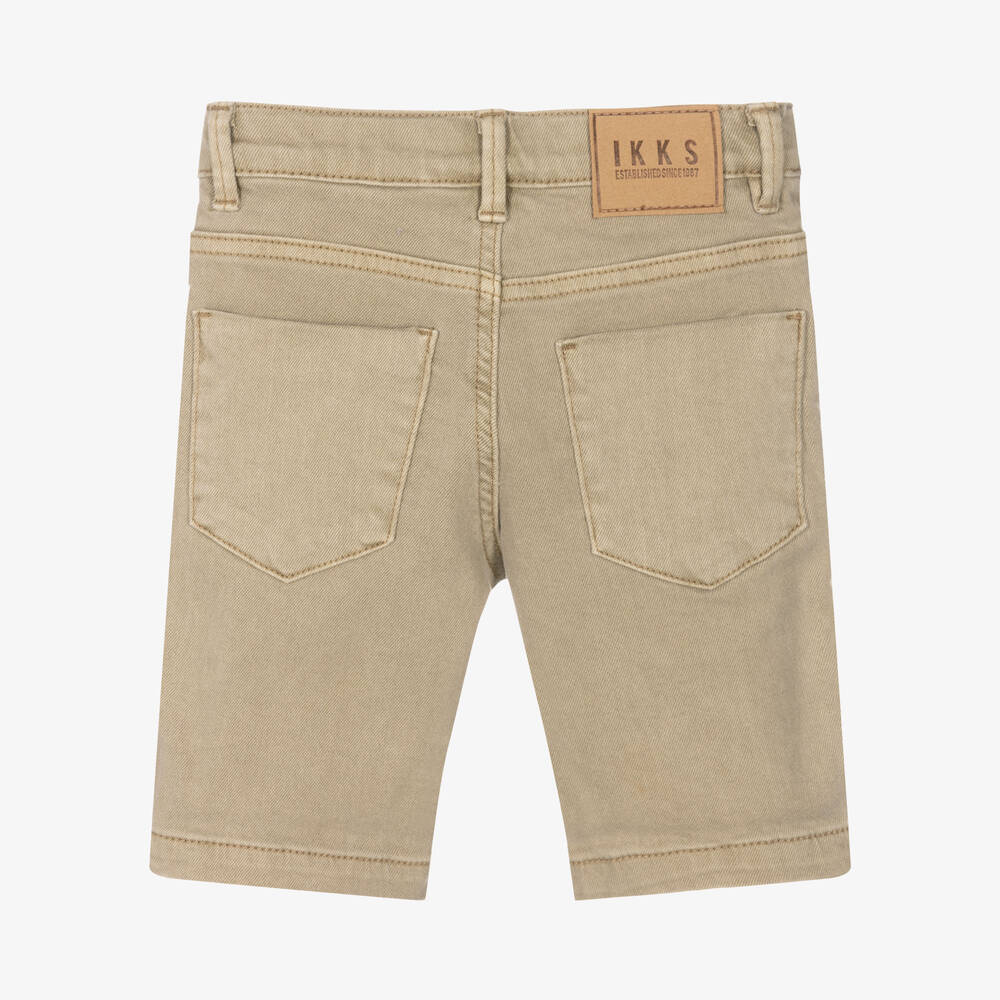 Tan denim shorts discount