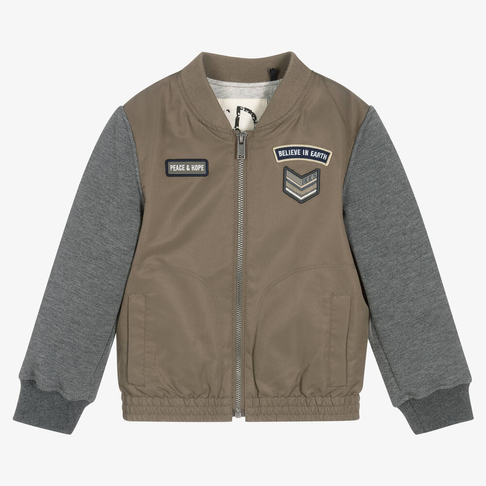 Green bomber jacket boys sales