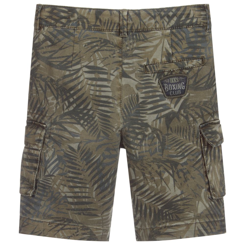 IKKS-Boys Green Cargo Shorts | Childrensalon Outlet