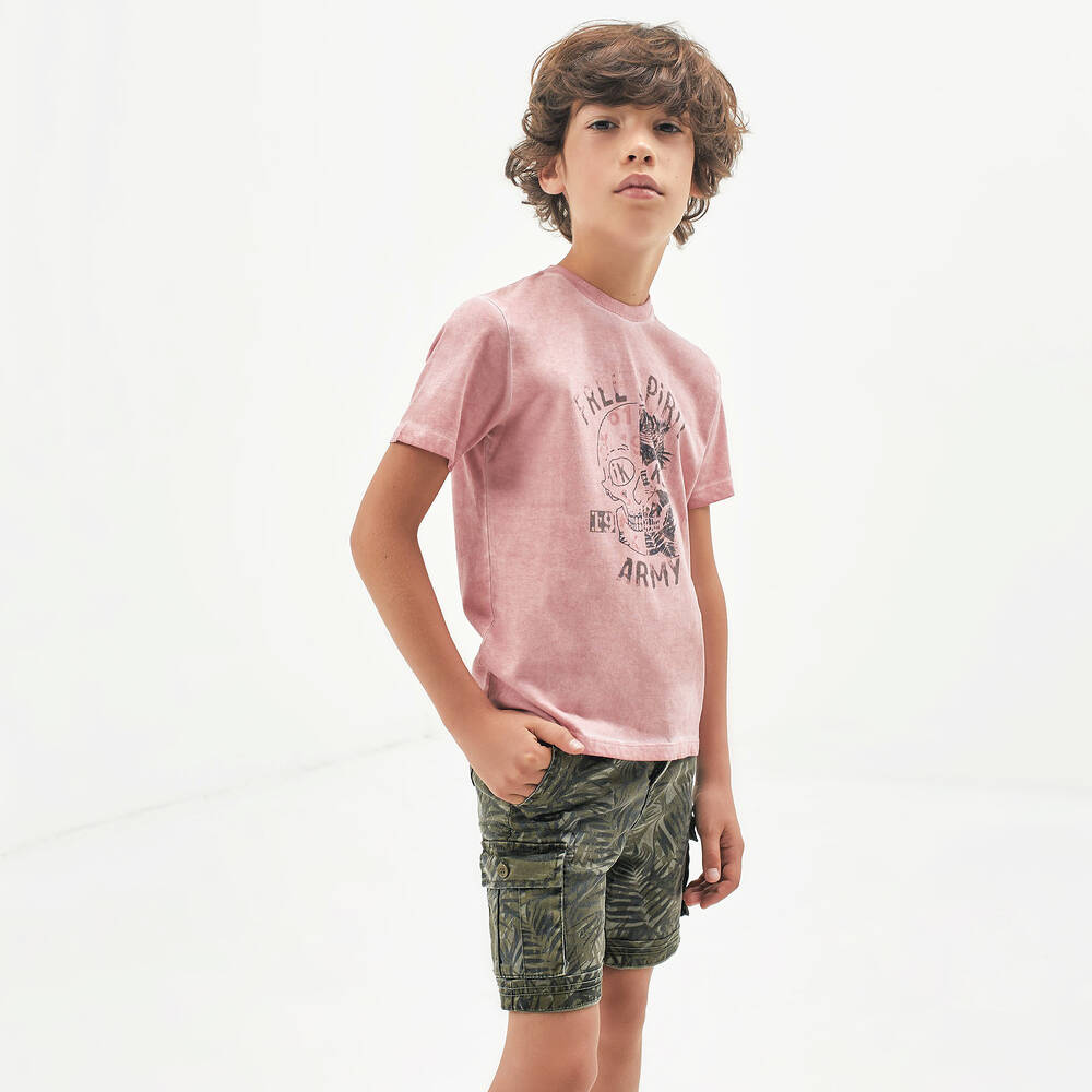 IKKS-Boys Green Cargo Shorts | Childrensalon Outlet